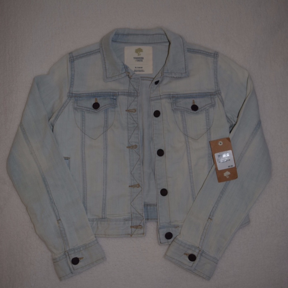 NWT! Light Wash Denim Jacket